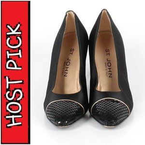 St. John Elegant Black Heels ~ Size 8 AA ~ Narrow